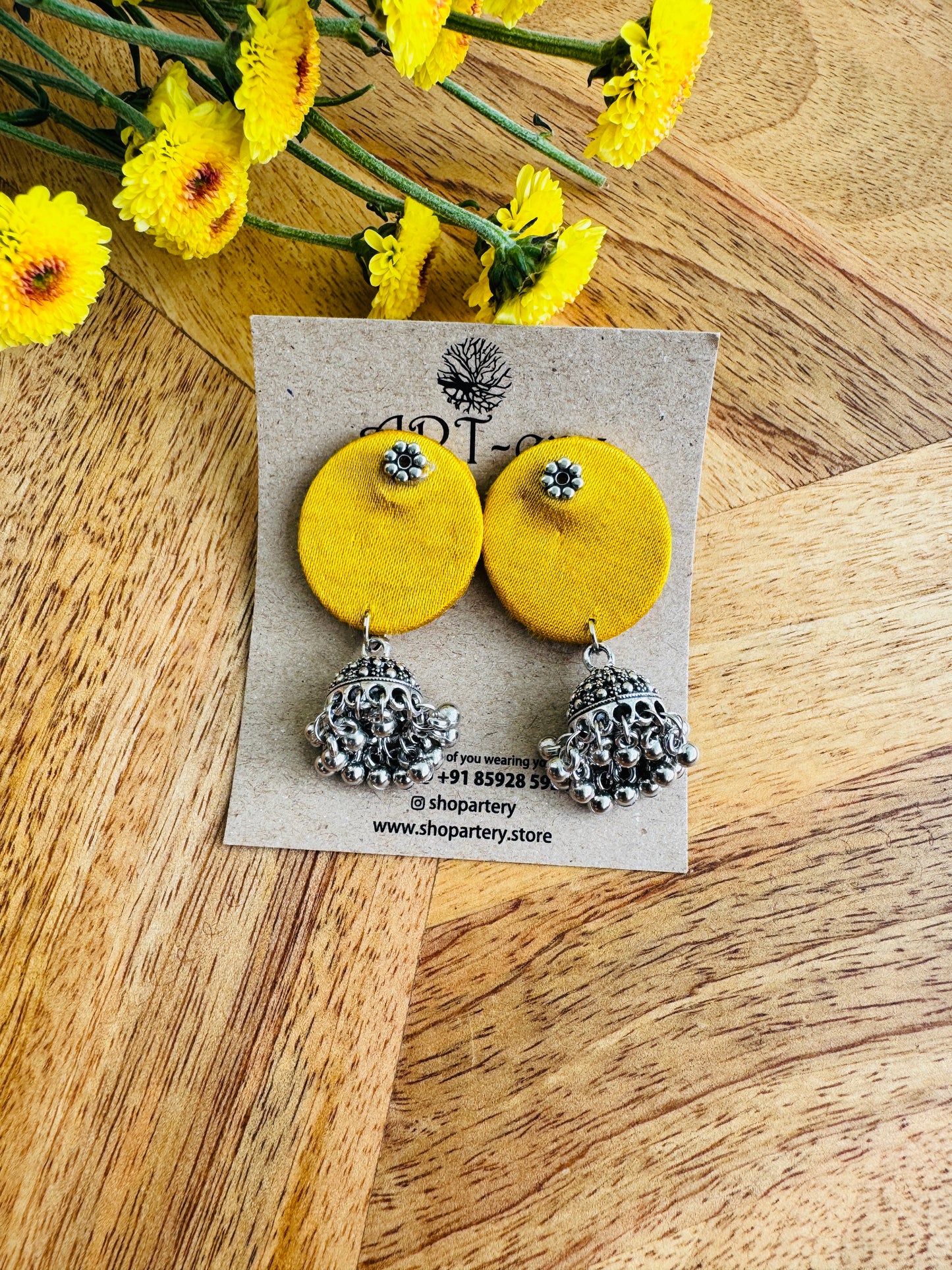 Handcrafted Fabric Statement Earrings | Boho Ethnic Earrings for Women