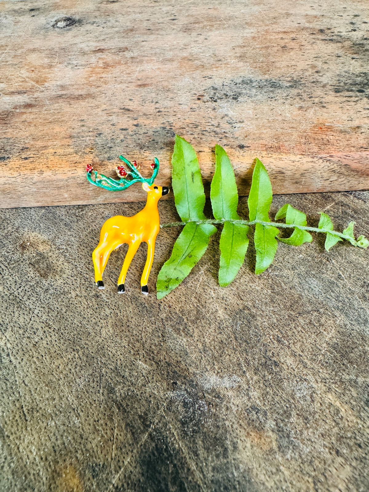 Yellow Enamel Brooch